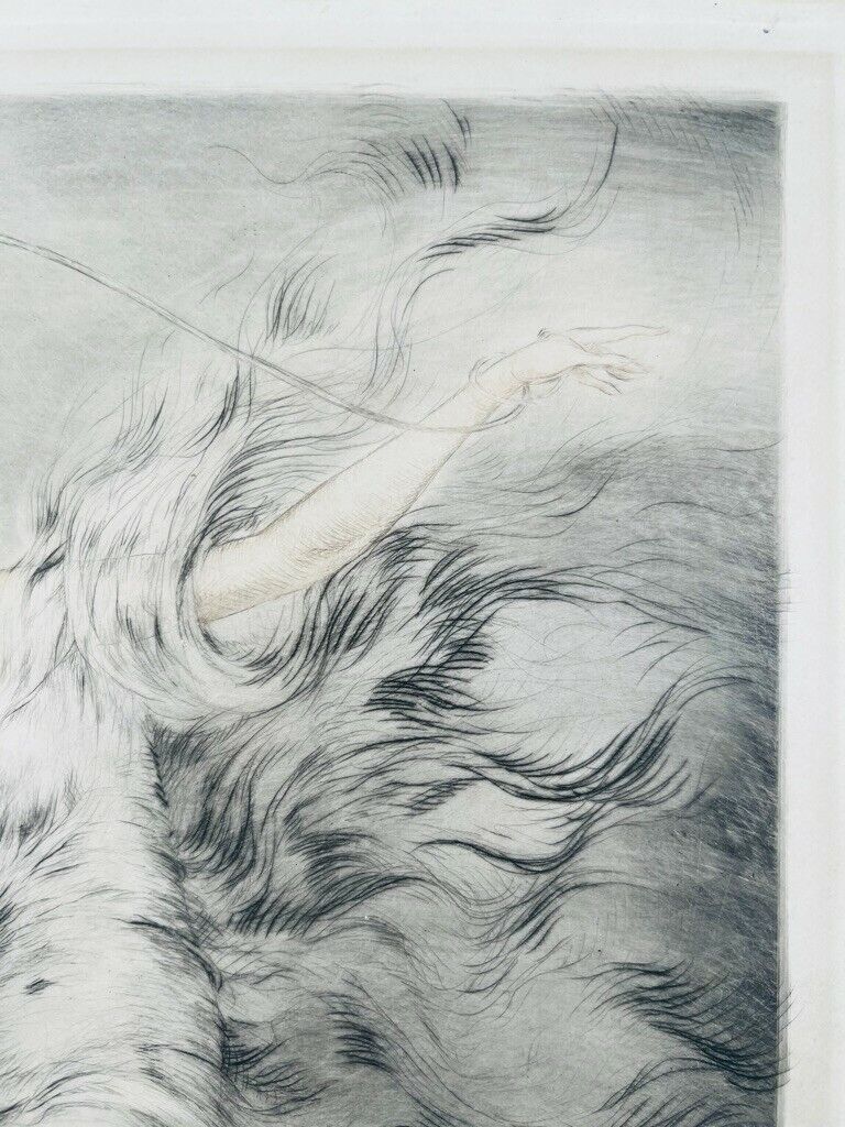 Louis Icart "Speed II" original 1933 pencil signed etching