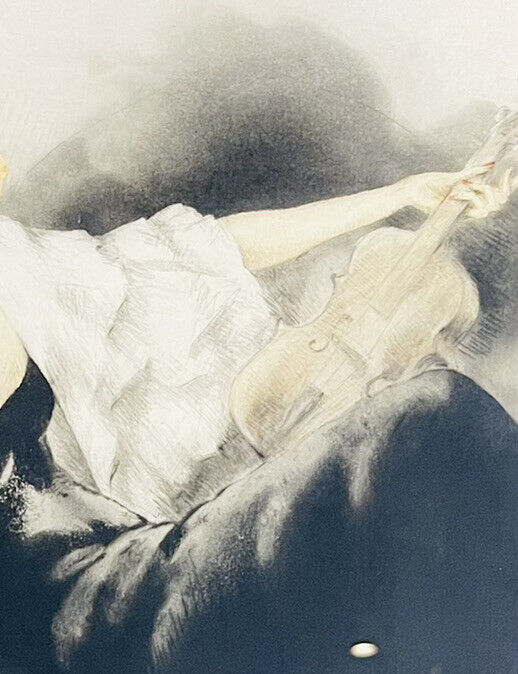 Louis Icart 1938 “Waltz Echoes” Original Hand Signed Etching With COA