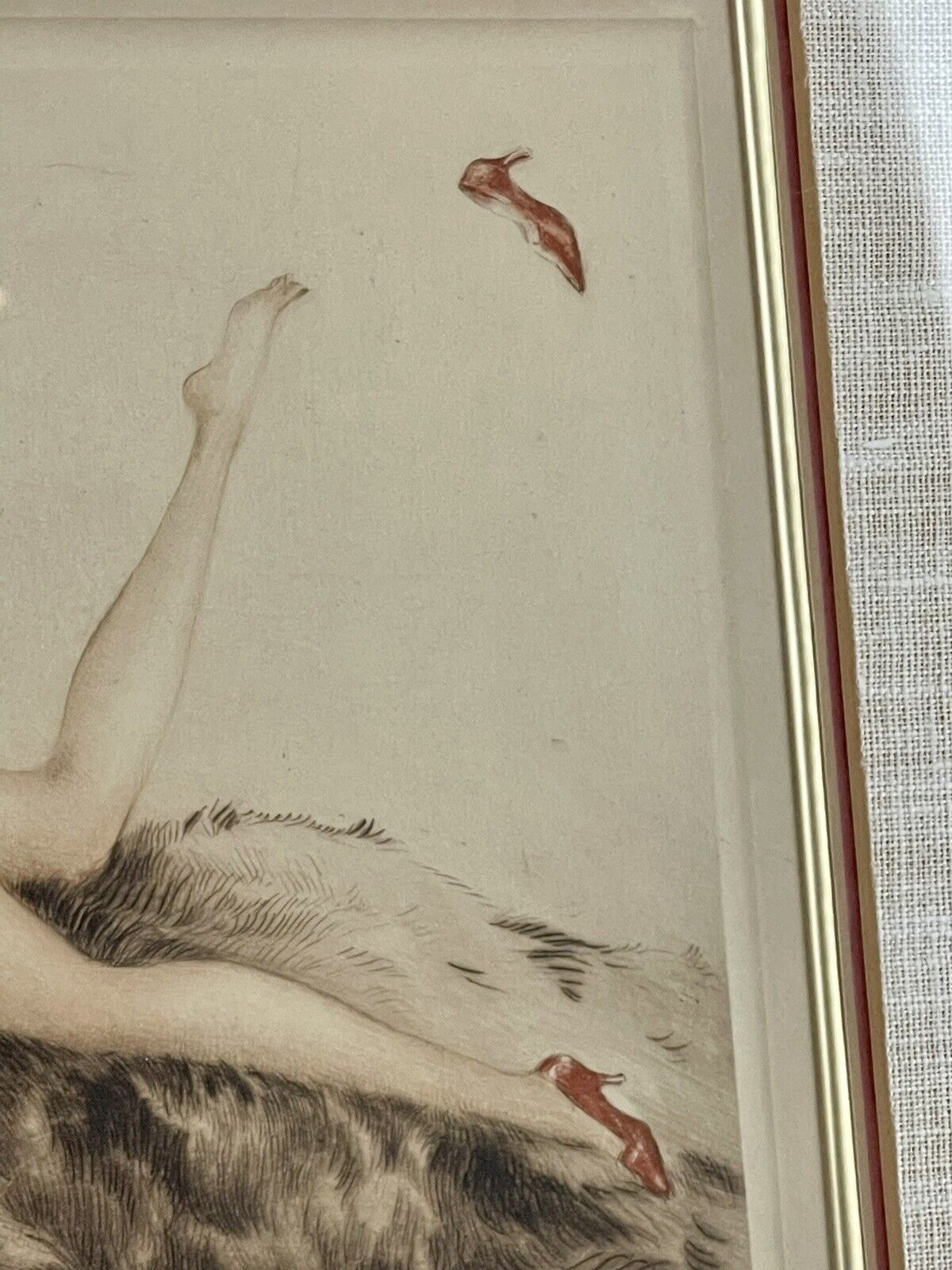 RARE Louis Icart “Hoopla” original 1935 Etching with certificate of authenticity