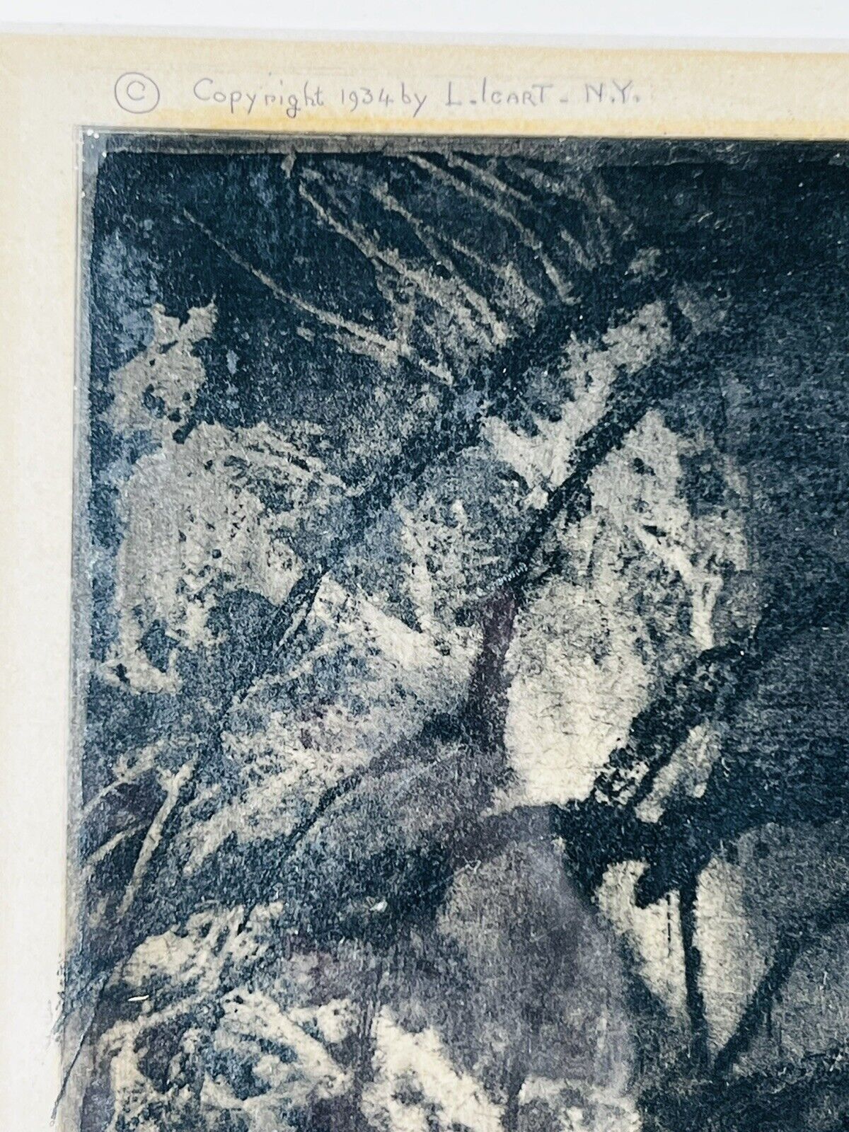 Louis Icart French “Lillies" ORIGINAL 1934 Etching With COA, Pencil signed