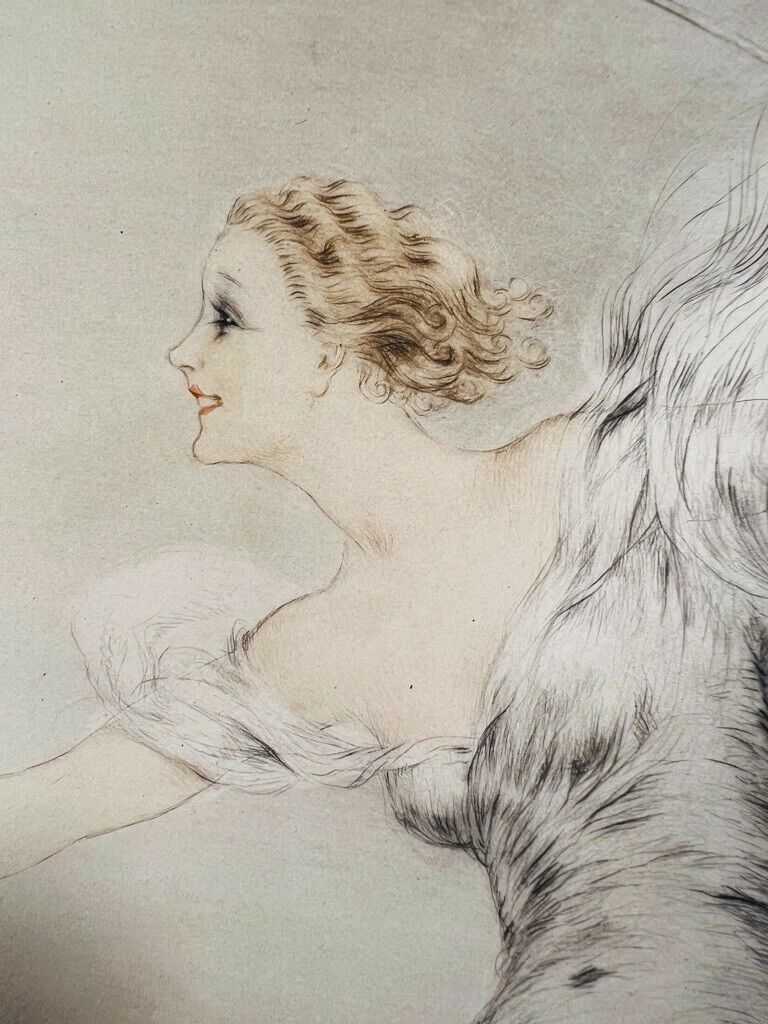 Louis Icart "Speed II" original 1933 pencil signed etching
