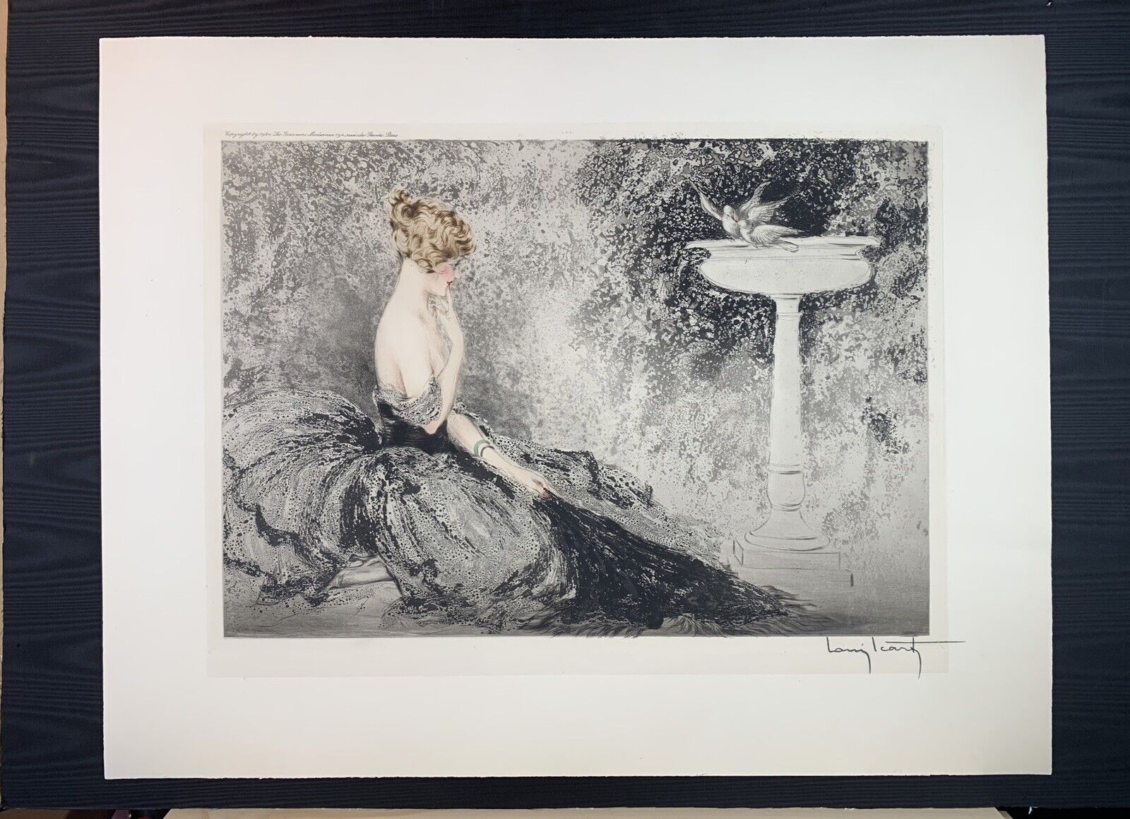 Louis Icart Original Etching "Wistfulness"