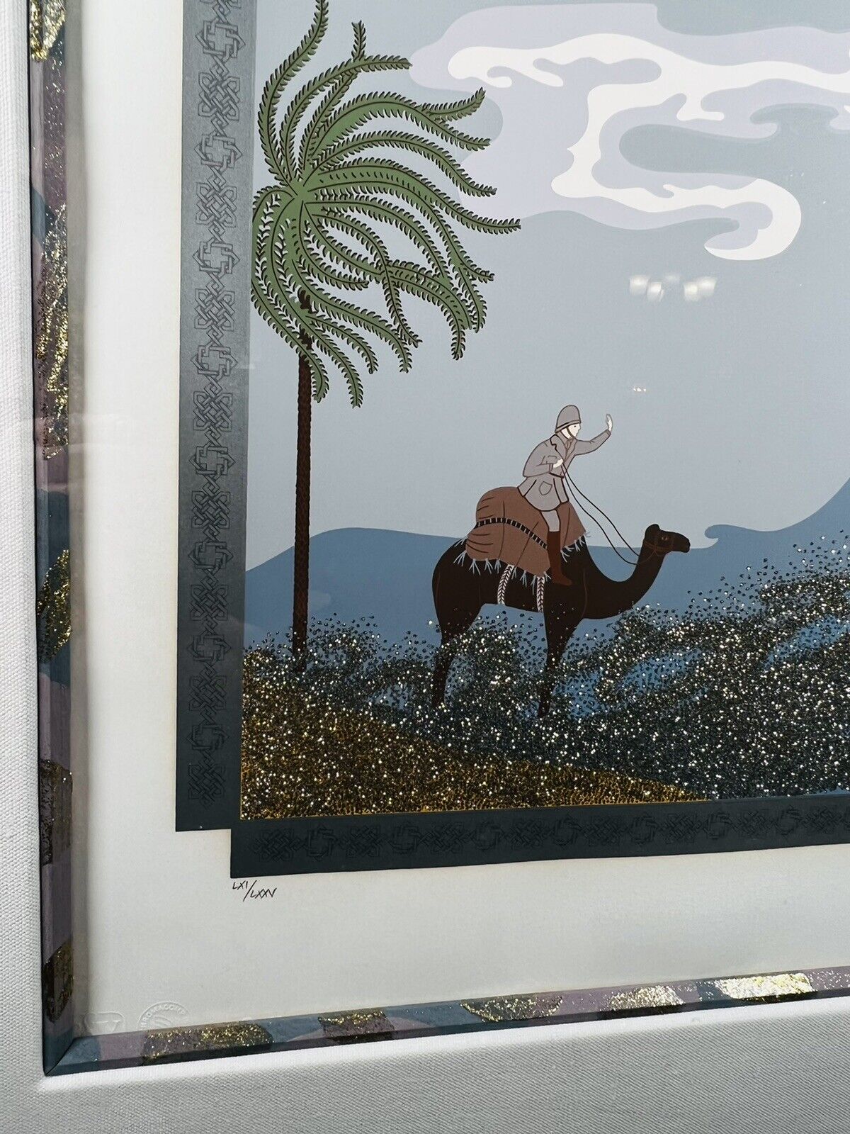 Erte "Sandstorm" original 1985 Silk Screen Serigraph, pencil signed