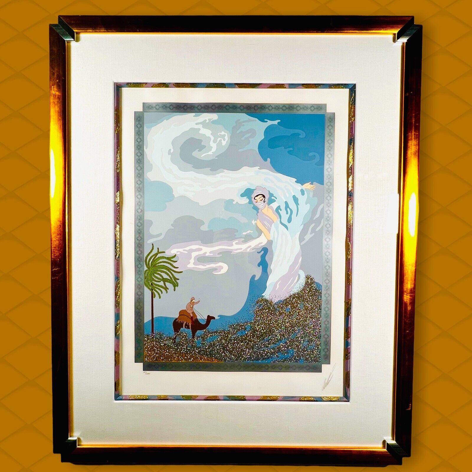 Erte "Sandstorm" original 1985 Silk Screen Serigraph, pencil signed