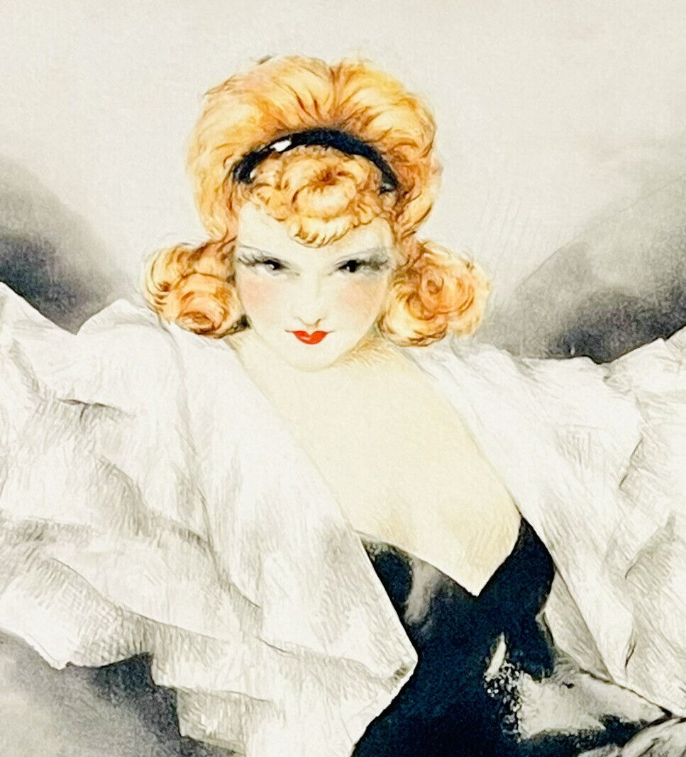 Louis Icart 1938 “Waltz Echoes” Original Hand Signed Etching With COA