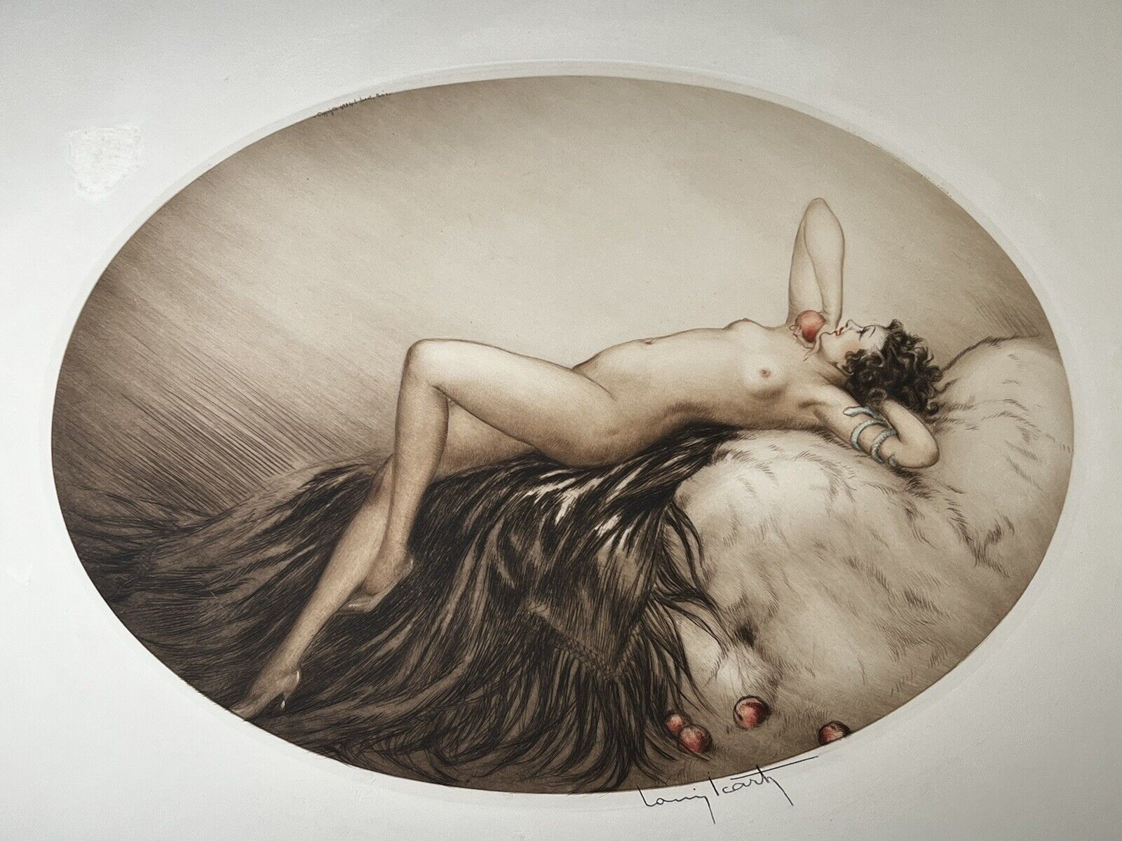 Louis Icart Eve 1928 original hand signed etching, MINT Condition