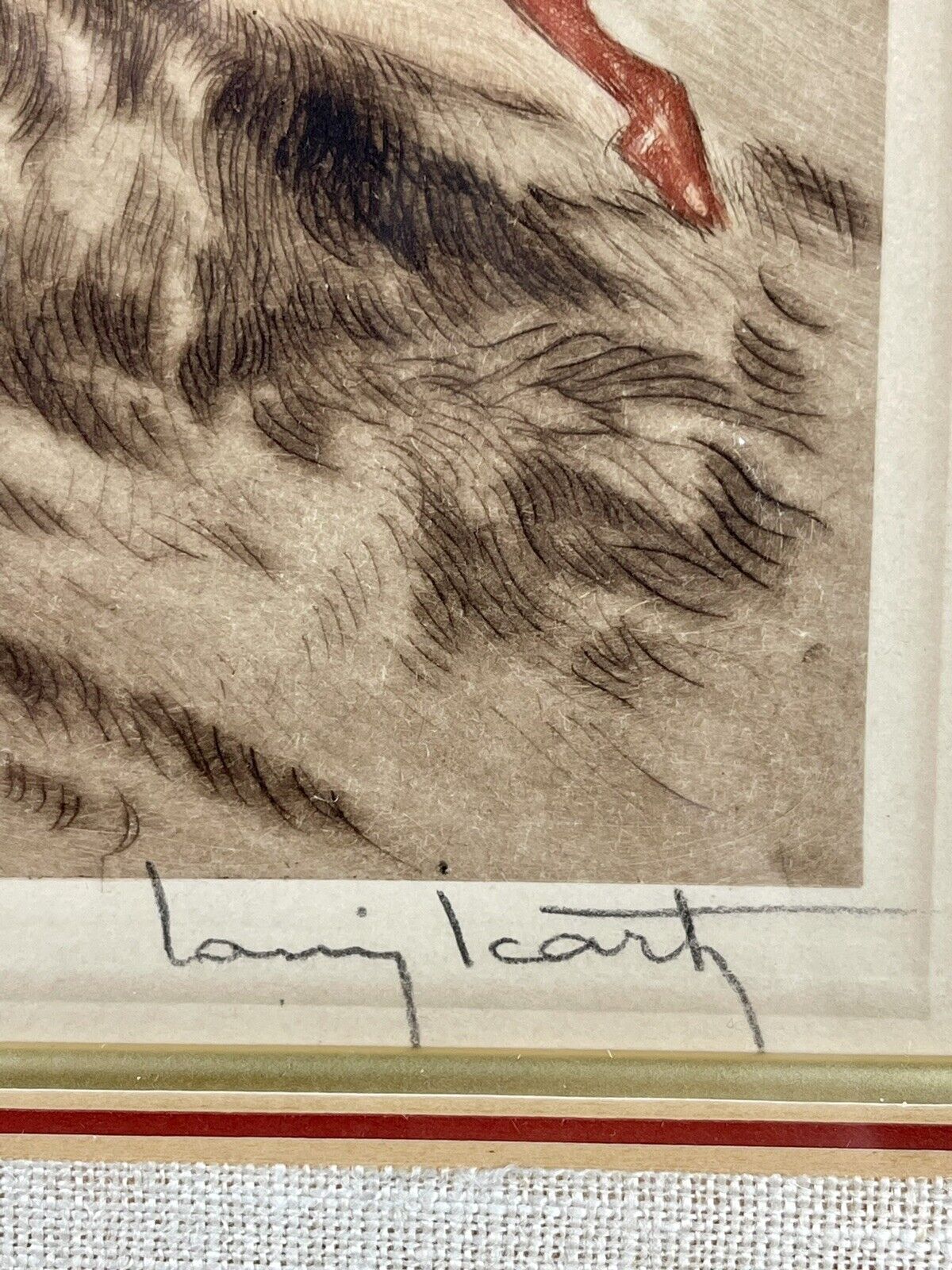 RARE Louis Icart “Hoopla” original 1935 Etching with certificate of authenticity