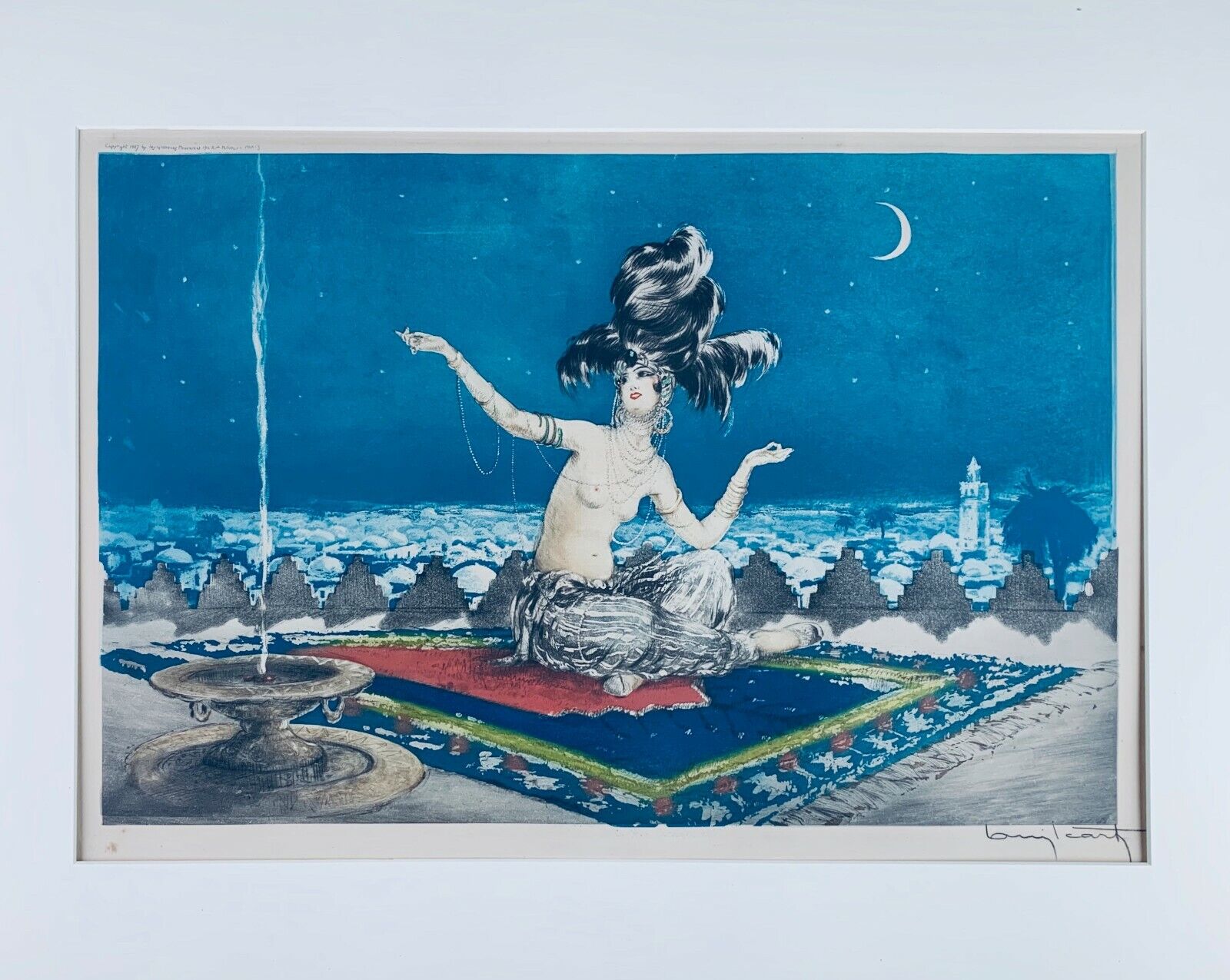 Louis Icart Sheherazade Drypoint Etching (Scherezade, Scheherazade)