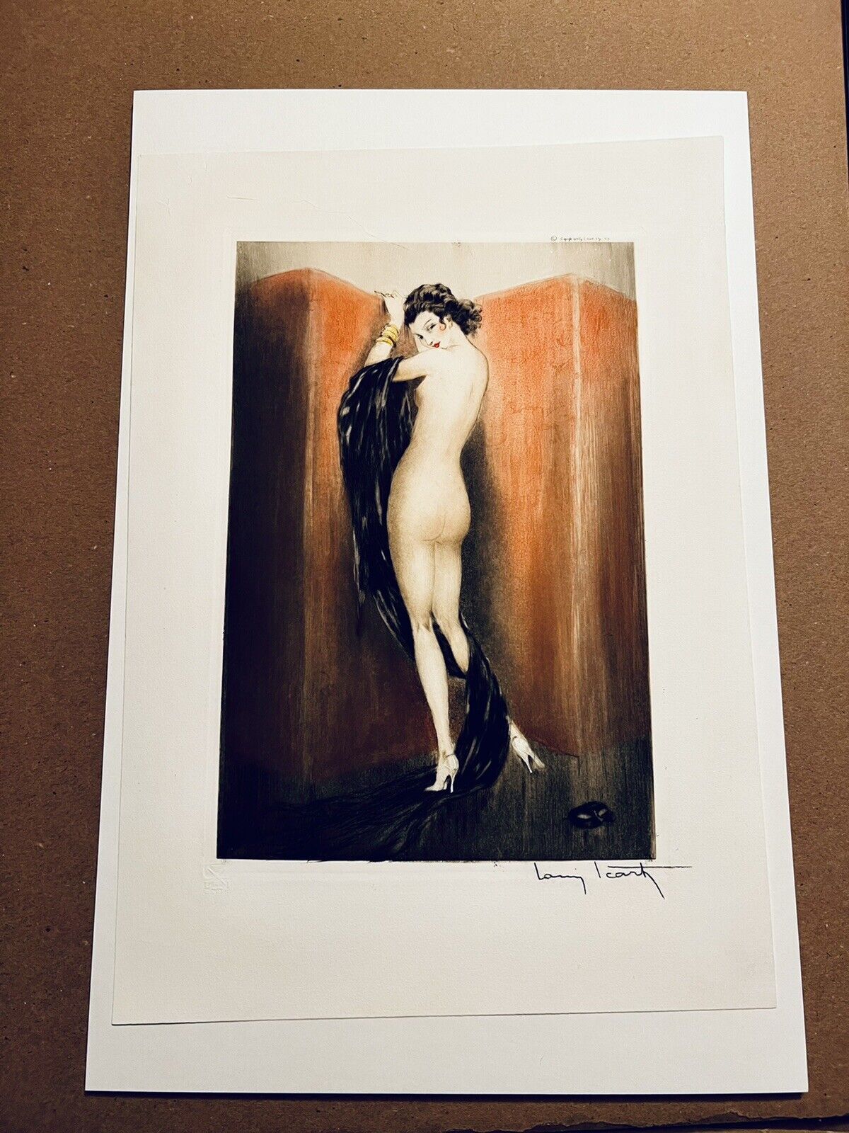 Louis Icart "Unmasked" 1933 Original Etching