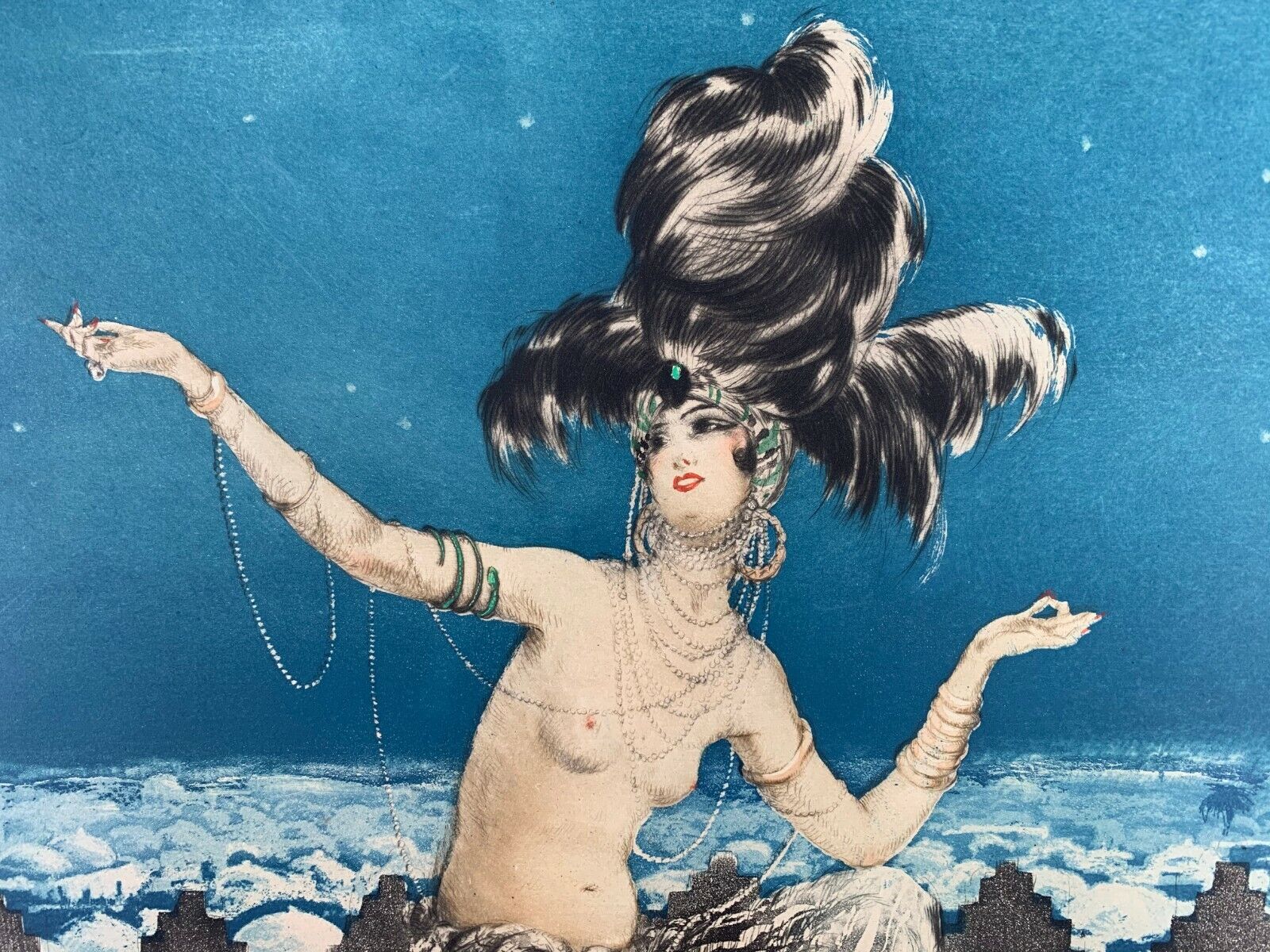 Louis Icart Sheherazade Drypoint Etching (Scherezade, Scheherazade)