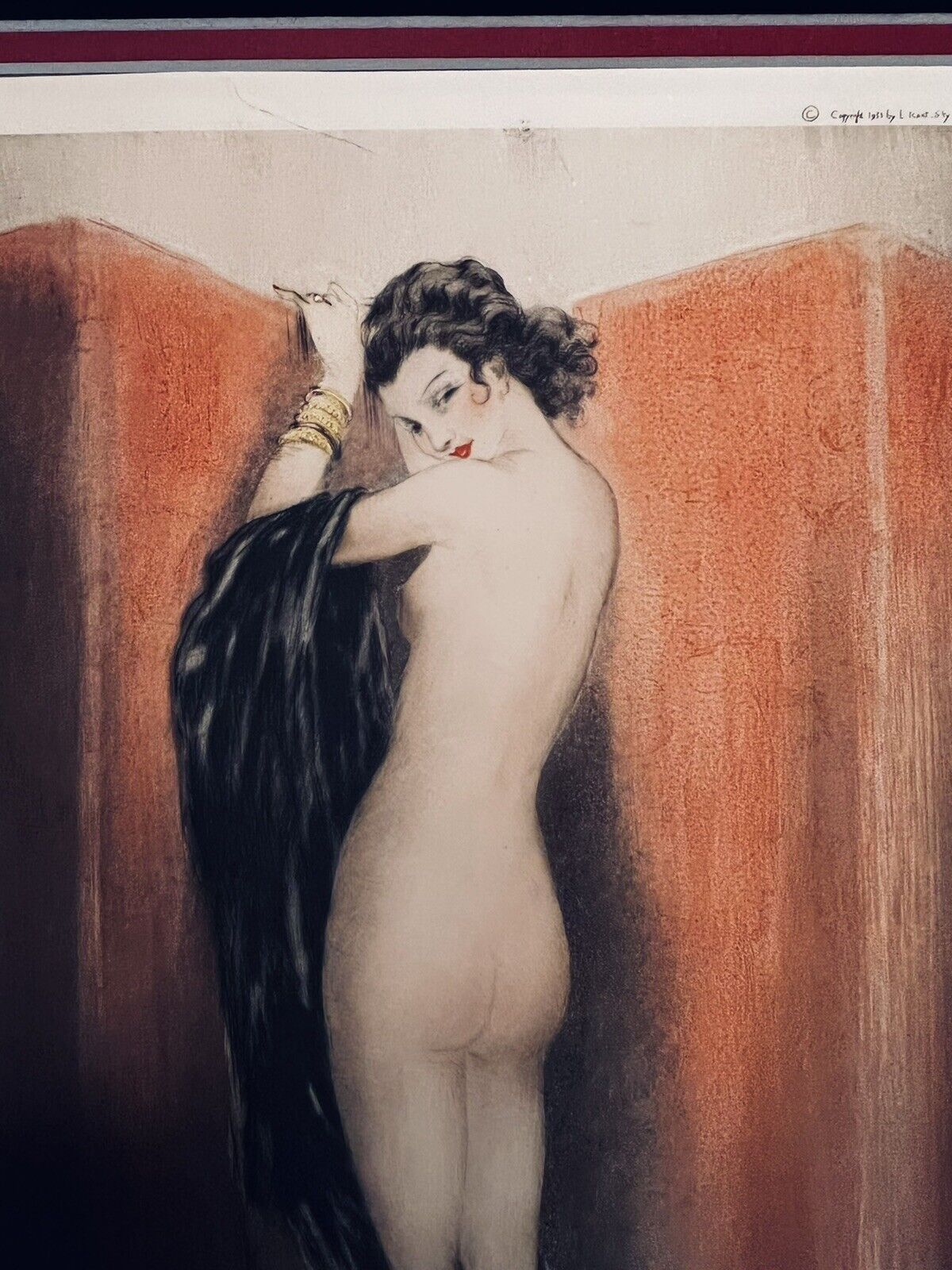 Louis Icart "Unmasked" 1933 Original Etching