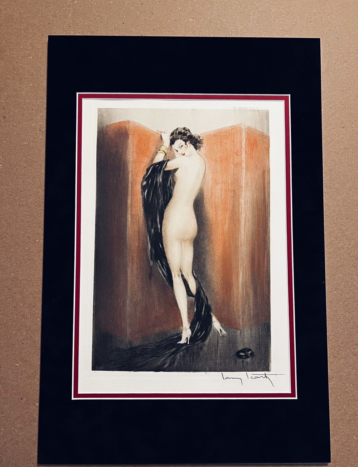 Louis Icart "Unmasked" 1933 Original Etching
