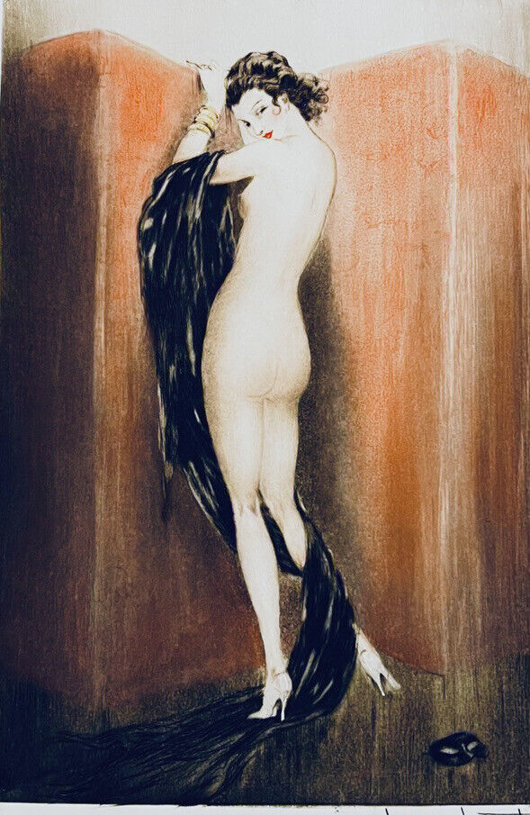 Louis Icart "Unmasked" 1933 Original Etching