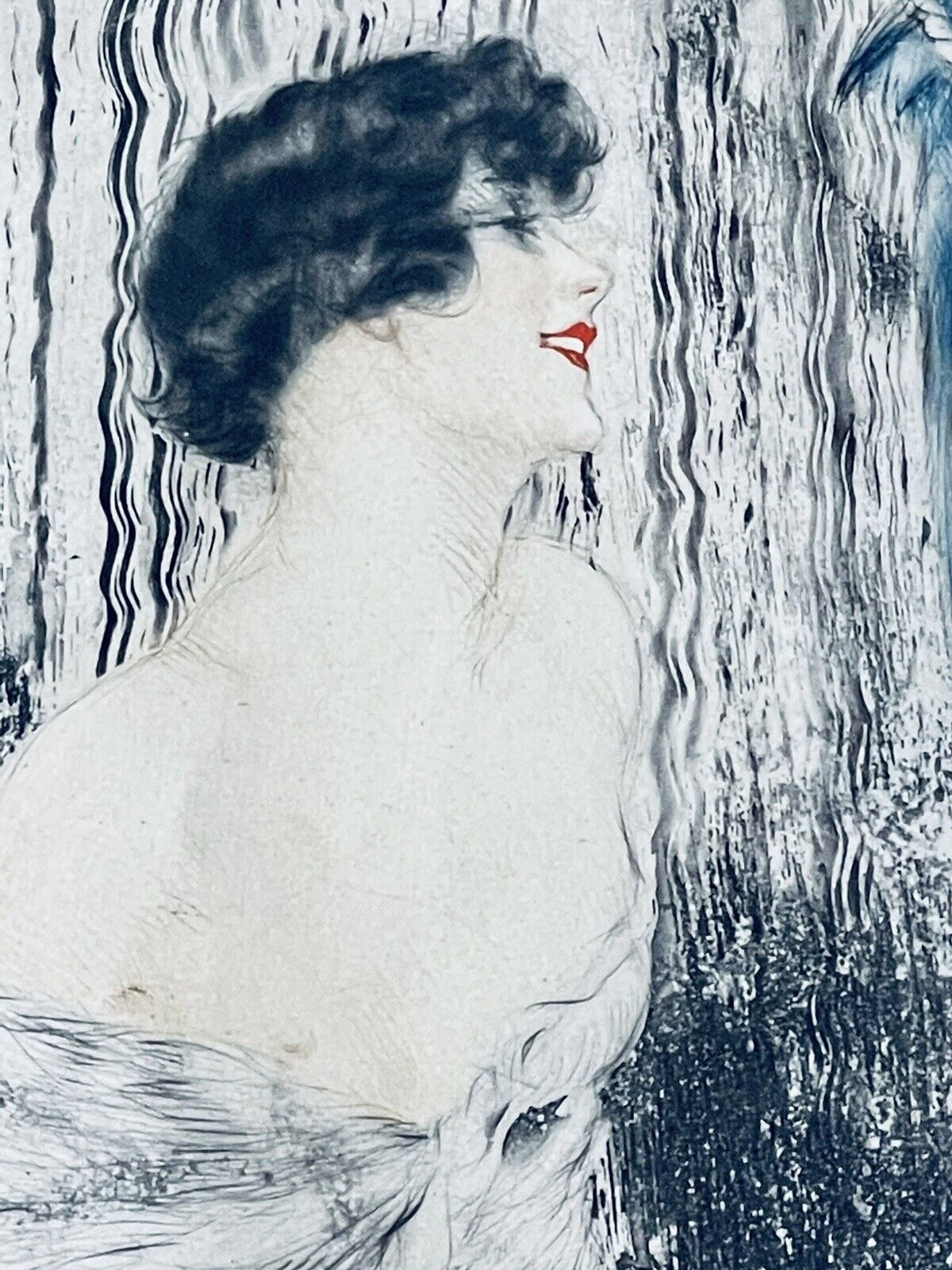 Louis Icart “Parrots” no.296 original 1925 Etching With COA
