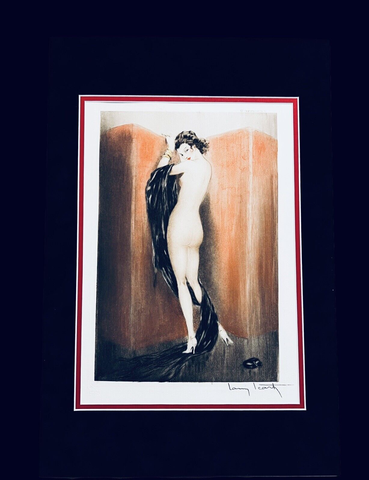 Louis Icart "Unmasked" 1933 Original Etching